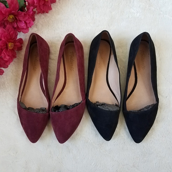 Madewell Mira Suede Flats x 2 pairs! - Picture 1 of 12